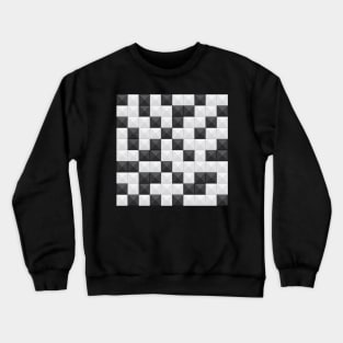 Random Black and White Squares Crewneck Sweatshirt